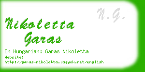 nikoletta garas business card